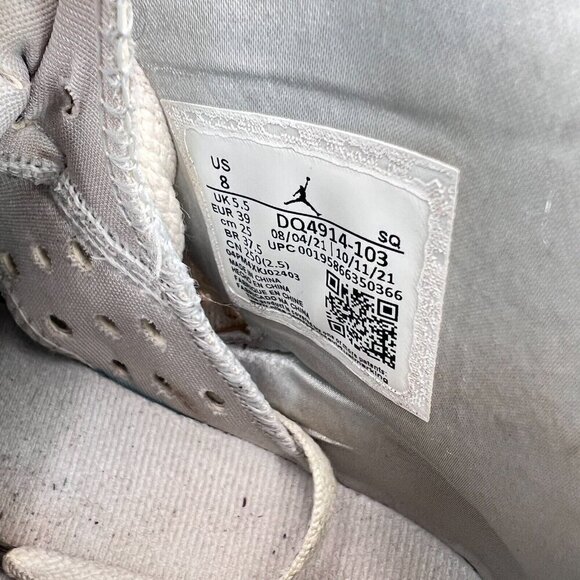 Nike Air Jordan 6 Women Size 8 DQ4914-103 White Mint Foam Basketball Shoes - Picture 10 of 11